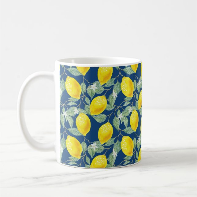 MUG FRUITS DE CITRON DANS LE BLEU CAMPAGNE (Gauche)