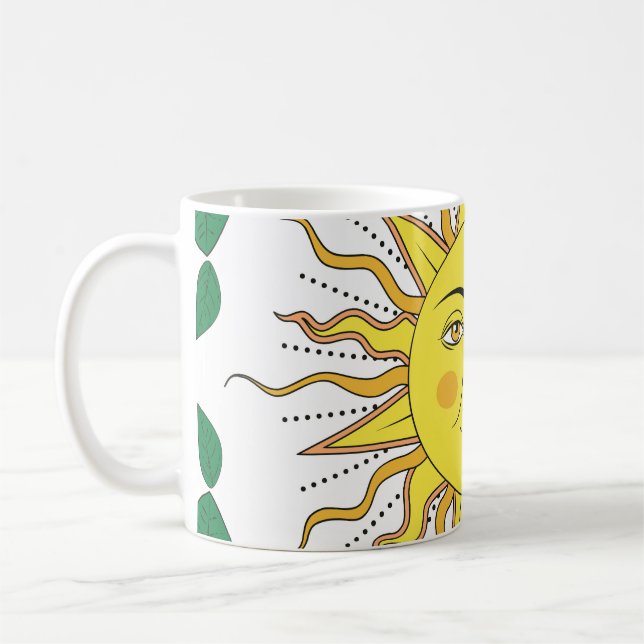 Mug Fruits de citron tropicaux, Face Soleil. (Gauche)