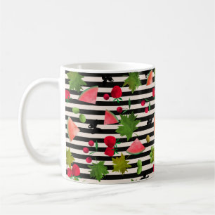 Mug Fruits et Baies Fraîches Sans Couture Aquarelle Ca