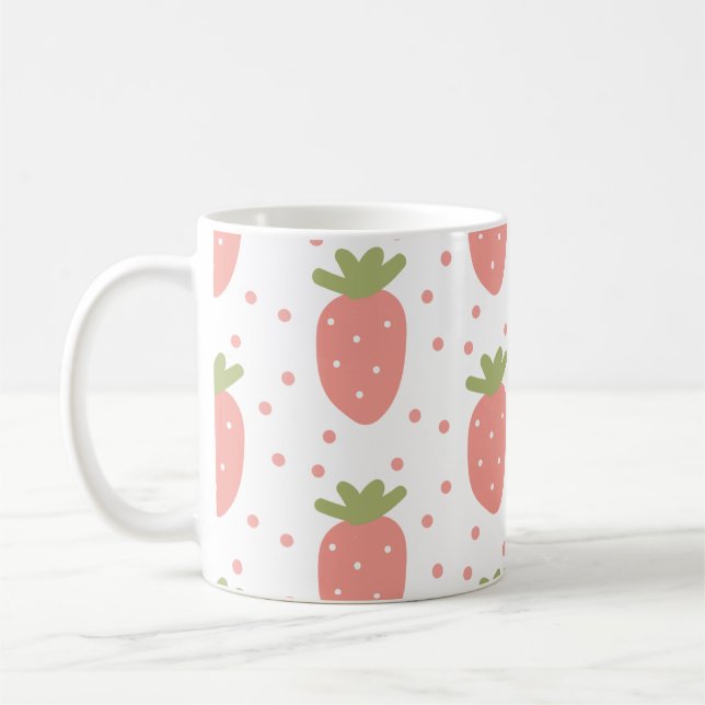Mug Fruits fraises arrière - plan (Gauche)