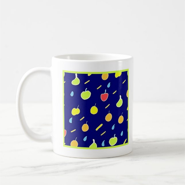 Mug Fruits tropicaux Motif couleur néon (Gauche)