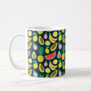 Mug fruits tropicaux sans couture motif