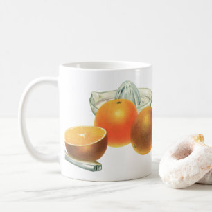 Mug Fruits vintages, Oranges Ripe Jus Petit-déjeuner
