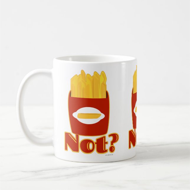 Mug Fry Not Funny Cartoon Fries Design Humour (Gauche)