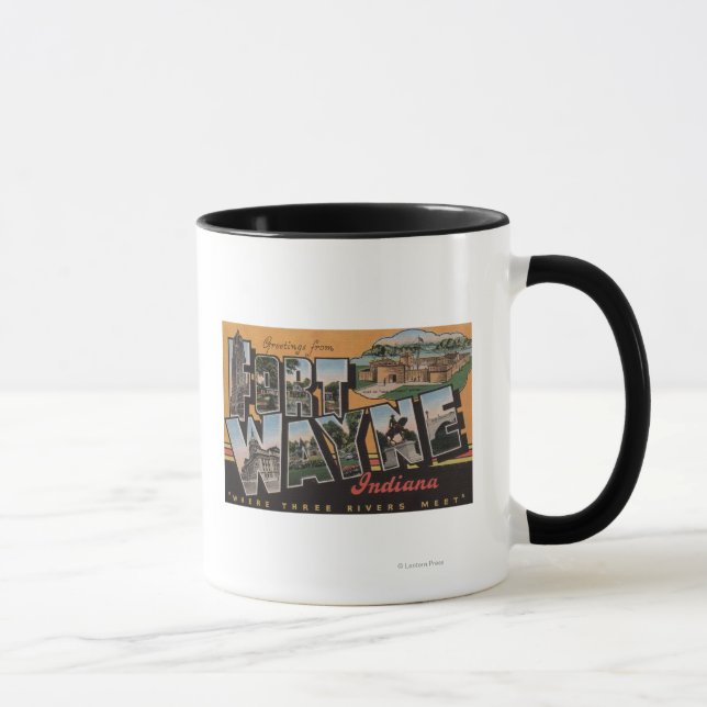 Mug Ft. Wayne, Indiana - Scènes de grandes lettres (Droite)