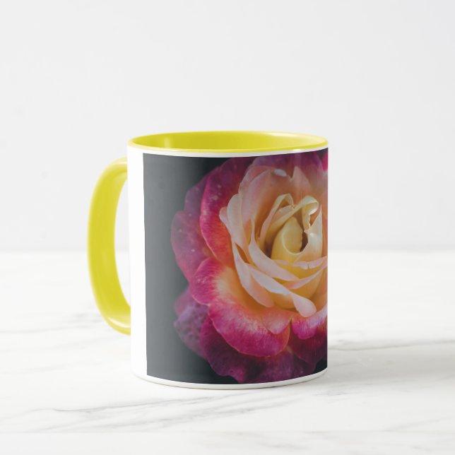 Mug Fuchsia et rose jaune (Devant gauche)