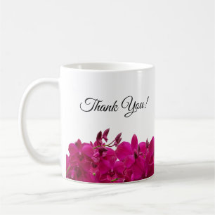 Mug Fuchsia Orchidées sur les cadeaux de demoiselle d'