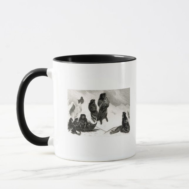 Mug Fuegians allant commercer Zapallos (Gauche)