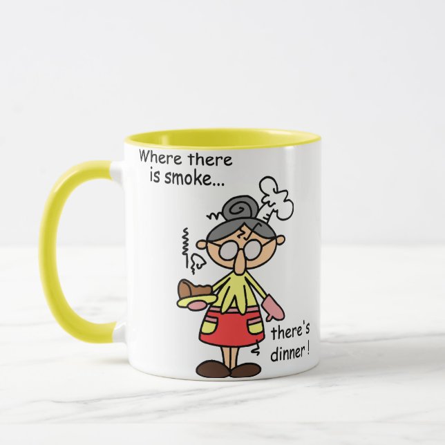 Mug Fumée et T-shirts et cadeaux de dîner (Gauche)