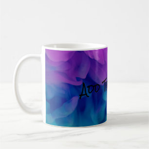 Mug Fumée numérique violette et bleue