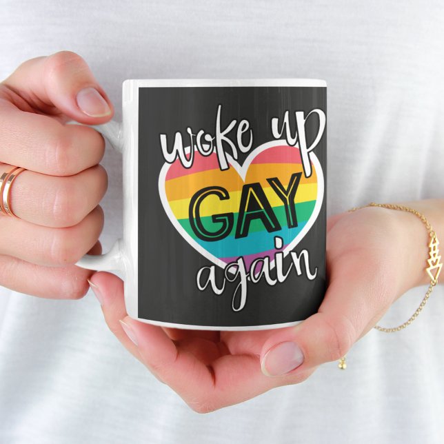 Mug Fun auto-ironique lgbtq fierté réveillé gay à nouv (Créateur téléchargé)