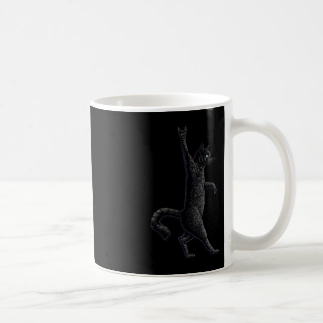 Mug Fun Cat Rock On Rock And Roll - Concert Band Tee - (Droite)