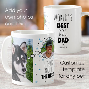 Mug Fun Chien Papa Pensé Bulle Photo personnalisée