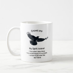 Mug Fun Crows Bird Spirit Animal Humour Citation Totem