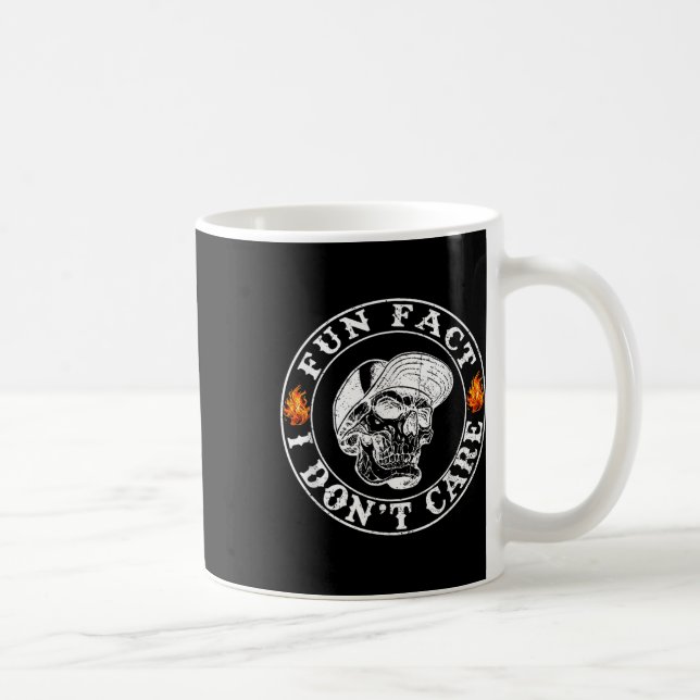 Mug Fun Fact Je ne me soucie pas Drôle Squelette Sarca (Droite)