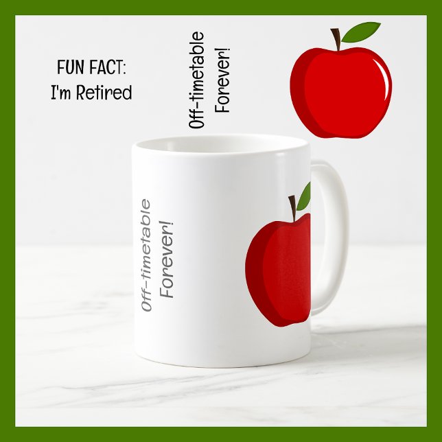 Mug Fun Fact Je suis Professeur Retraité Drôle Retrait (Fun Fact: I'm Retired | Funny Retirement Mug for a Teacher | Cute modern elegant minimalist simple)