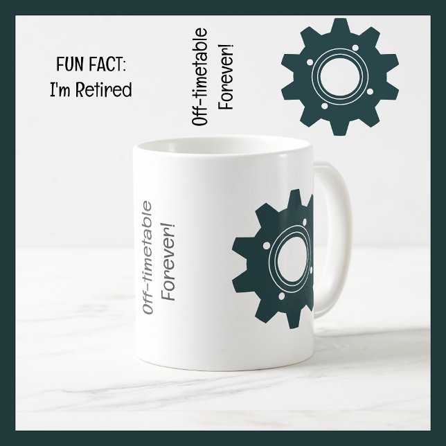 Mug Fun Fact Je suis Retraité Ingénieur Mécanique Drôl (Fun Fact: I'm Retired | Funny Retirement Mug for a Mechanical Engineer | Cute modern elegant simple)
