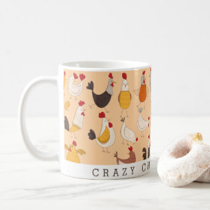 Mug Fun fou poule dame