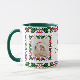 Mug Fun Jolly Noël Vert Motif Photo Tea