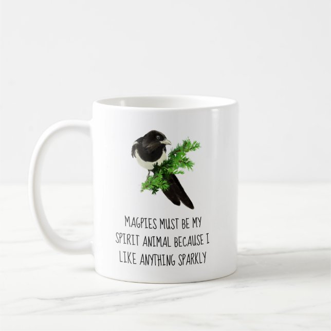Mug Fun Magpie Citer Mon Esprit Animal Sparkly (Gauche)