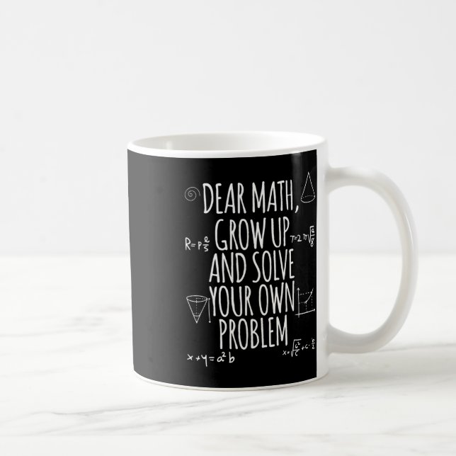 Mug Fun Math Citation Girl Boy Men Women Cher Math Bac (Droite)