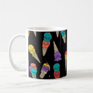 Mug Fun Melty Summer Goth Crâne Crème glacée bijou noi