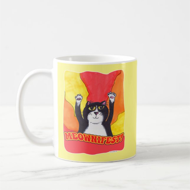 Mug Fun Meownifest Épic Chat Éloge Déclaration (Gauche)