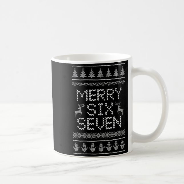 Mug Fun Merry Six Seven 6 7 Meme Design Christmas Humo (Droite)