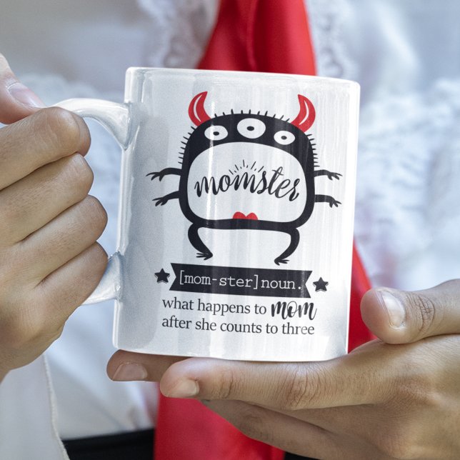 Mug Fun momster ironique humoristique vie maman vie (Créateur téléchargé)