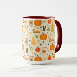 Mug Fun Orange Fall Motif