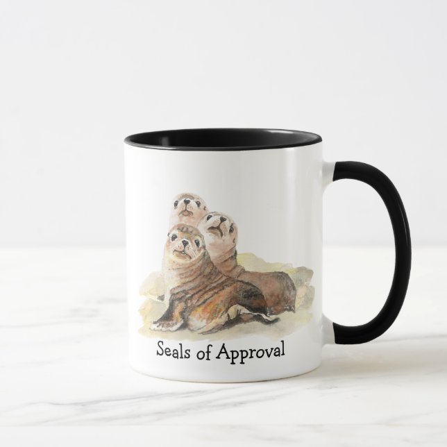 Mug Fun "Phoques d'Approbation" avec de mignons phoque (Droite)