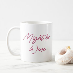 Mug Fun Pink Calligraphy Script peut être vin