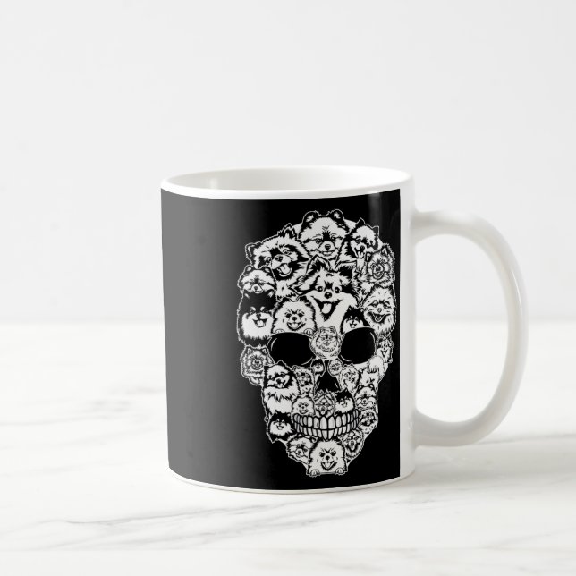 Mug Fun Pomeranian Skeleton Skeleton Halloween (Droite)