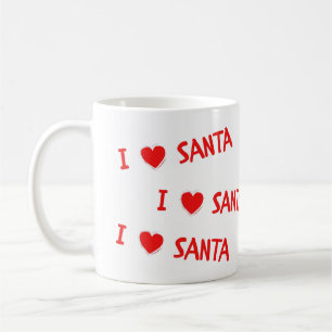 Mug Fun Red Christmas I Love Père Noël Heart