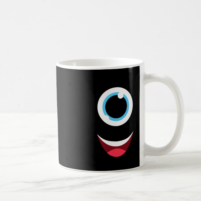 Mug Fun Scanner Monster Eyeball Face Facile Halloween  (Droite)