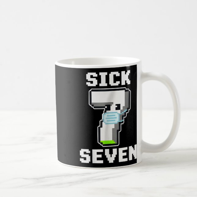 Mug Fun Sick Seven Pixel Meme Halloween Costume Wordpl (Droite)