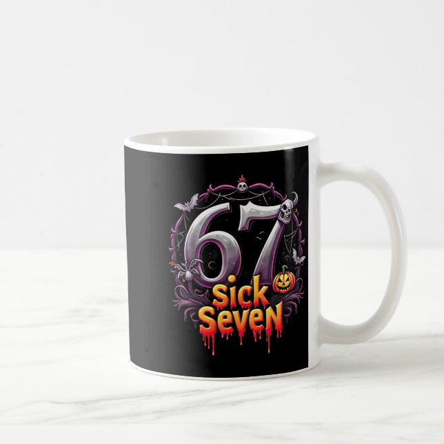 Mug Fun Six Seven 6 7 Meme Design Fun Sick Seven Hallo (Droite)