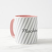 Fun Soft Grey sur les rayures blanches avec nom