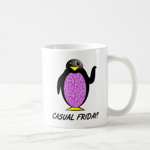Mug Fun T-shirt Pingouin Vendredi Détente