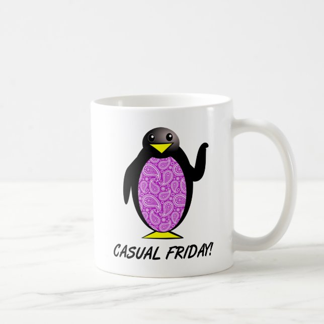 Mug Fun T-shirt Pingouin Vendredi Détente (Droite)