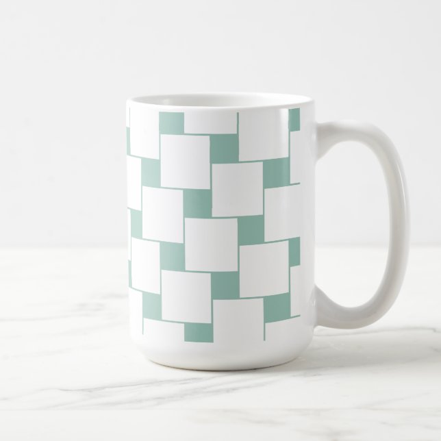 Mug Fun tissé Carré Mint Green (Droite)