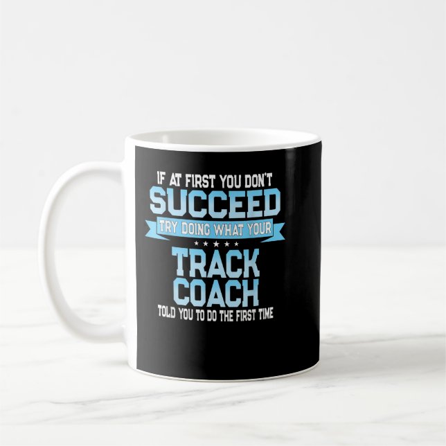 Mug Fun Track and Field Coach Cadeau - Funny Track Say (Gauche)