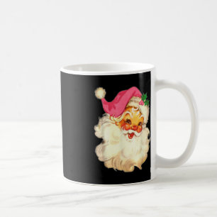 Mug Fun Vintage Pink Santa Claus Design de Noël rose