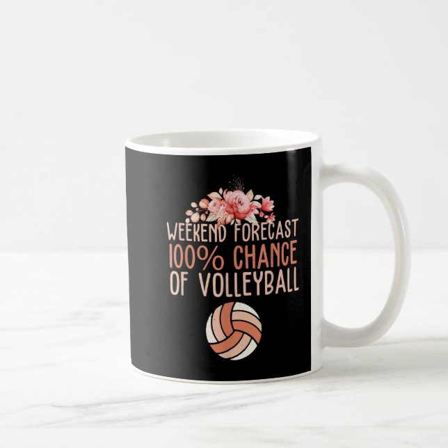 Mug Fun Volleyball Week-end Prévision Volleyball Boho  (Droite)