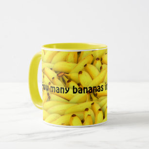 Mug Funky Bananes Jaunes Café Motif