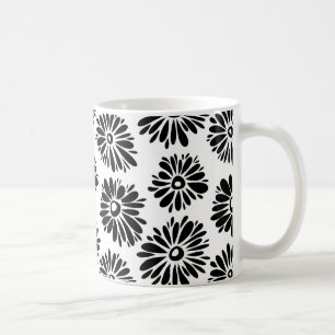 Mug Funky Black et blanc floral