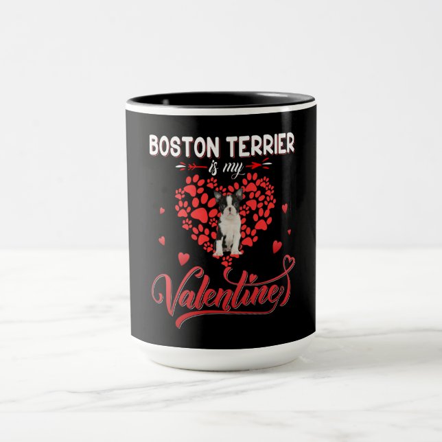 Mug Funky Boston Terrier Est Ma Valentine (Centre)