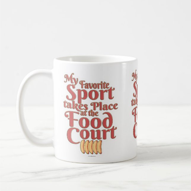 Mug Funky Food Court Sport Manger Slogan (Gauche)