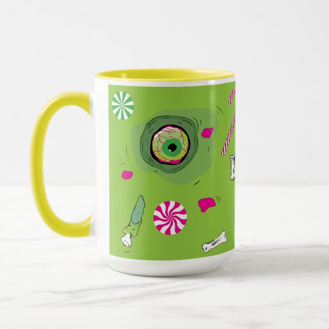 Mug Funky Mignonne Douce Foncé Mort Et Bonbons! (Gauche)