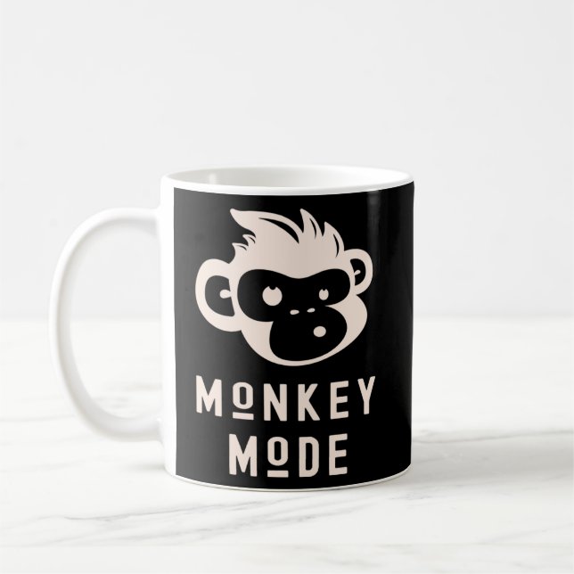 Mug Funky Mode Cool Chimp Wild Primate Animal (Gauche)